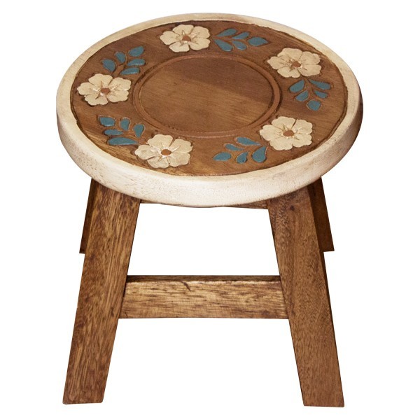  handmade wooden wood stool low type stool koro net 2207-1815