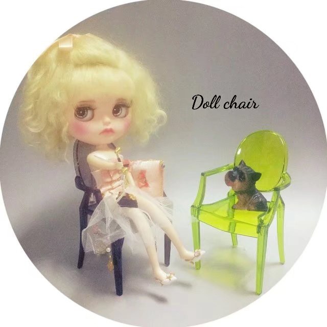 (ドーリア) ブライス ミニチュア ドール チェアー 椅子 人形 ブラック