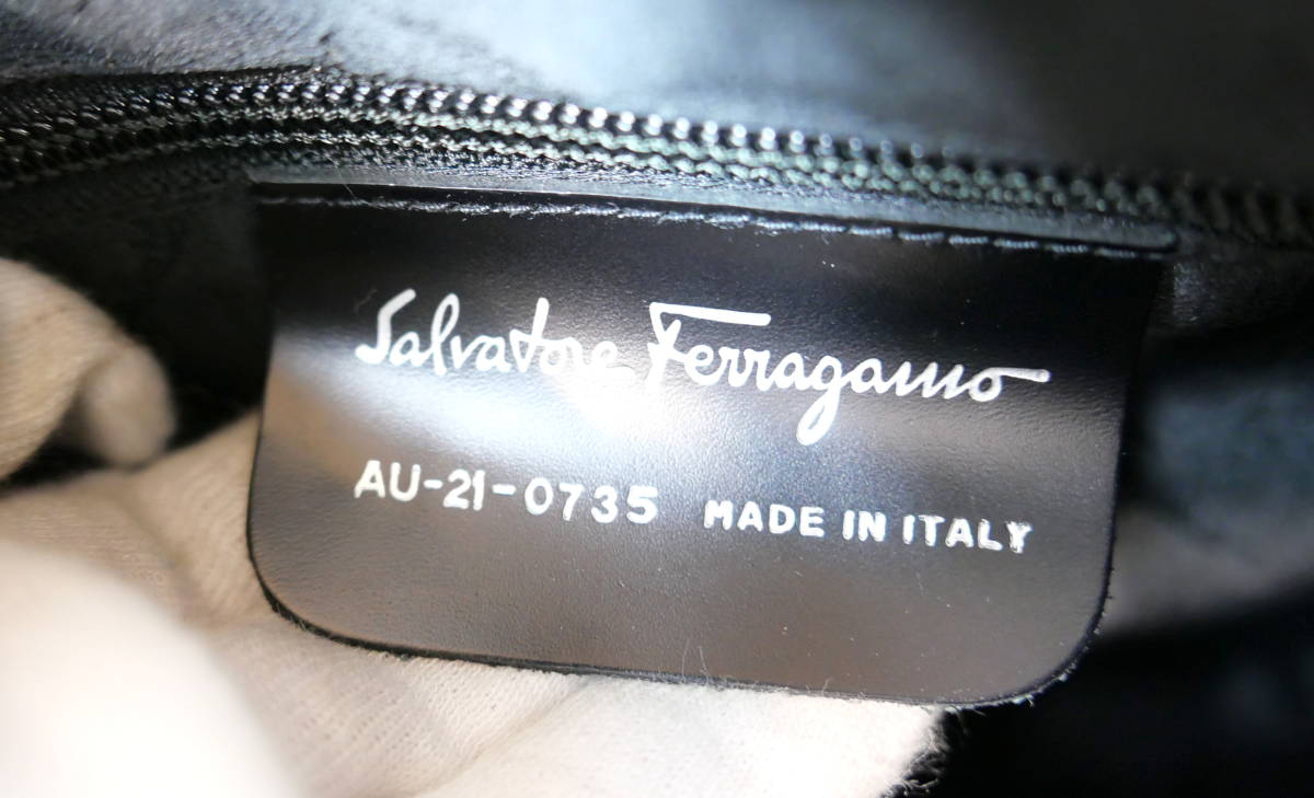 Salvatore Ferragamo フェラガモ ロゴ AU-21-0735 ジャージ×レザー