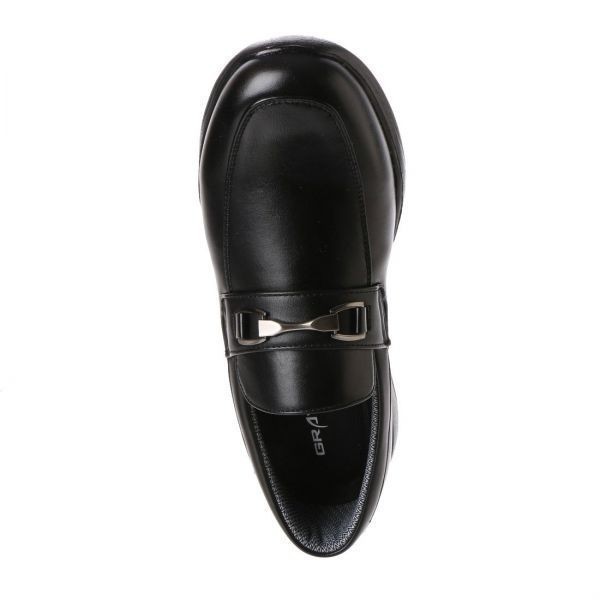 【安い】【超軽量】【防水】【幅広】GRAVITY FREE メンズ ウォーキング ビジネスシューズ 紳士靴 革靴 403 ビット ブラック 黒 25.5cm