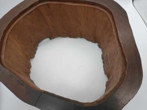 火鉢 切株 木製 骨董 セット 瓶掛 レトロ アンティーク 木工芸