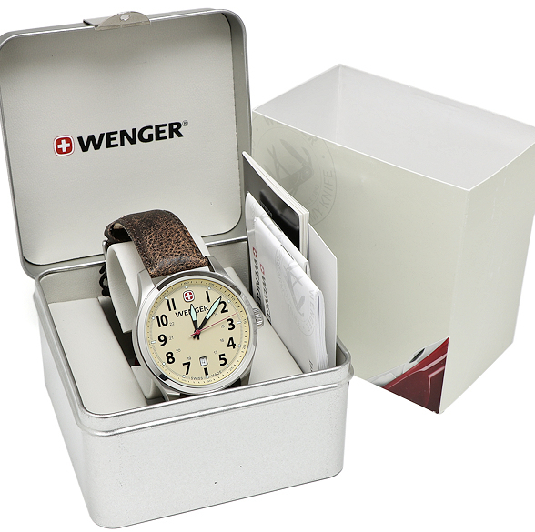  new goods Wenger tera graph 01.0541.106jenyu in leather men's WENGER wristwatch 