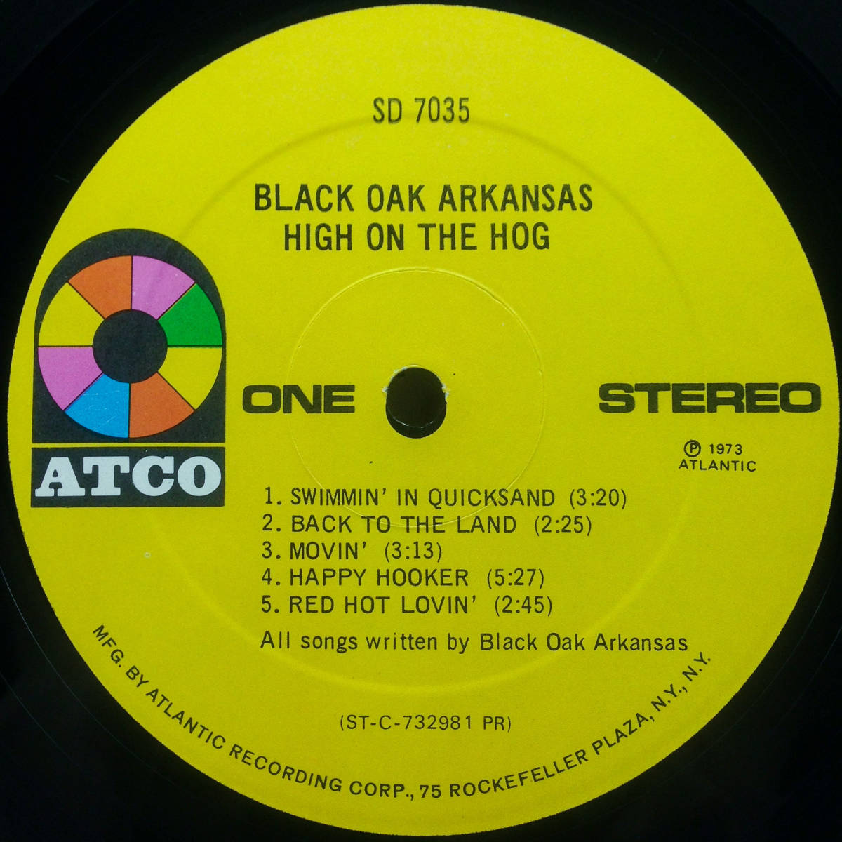 [LP] '73米Orig / Black Oak Arkansas / High On The Hog / ATCO Records / SD 7035 / Rock & Roll / Southern Rock_画像6