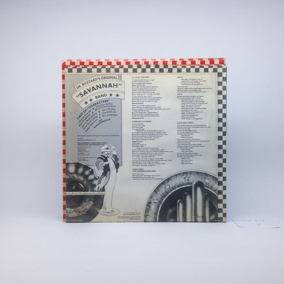 [LP] '76米Orig / Dr. Buzzard's Original Savannah Band / S.T. / RCA Victor / APL1-1504 / OIS付き / Funk / Disco_画像3