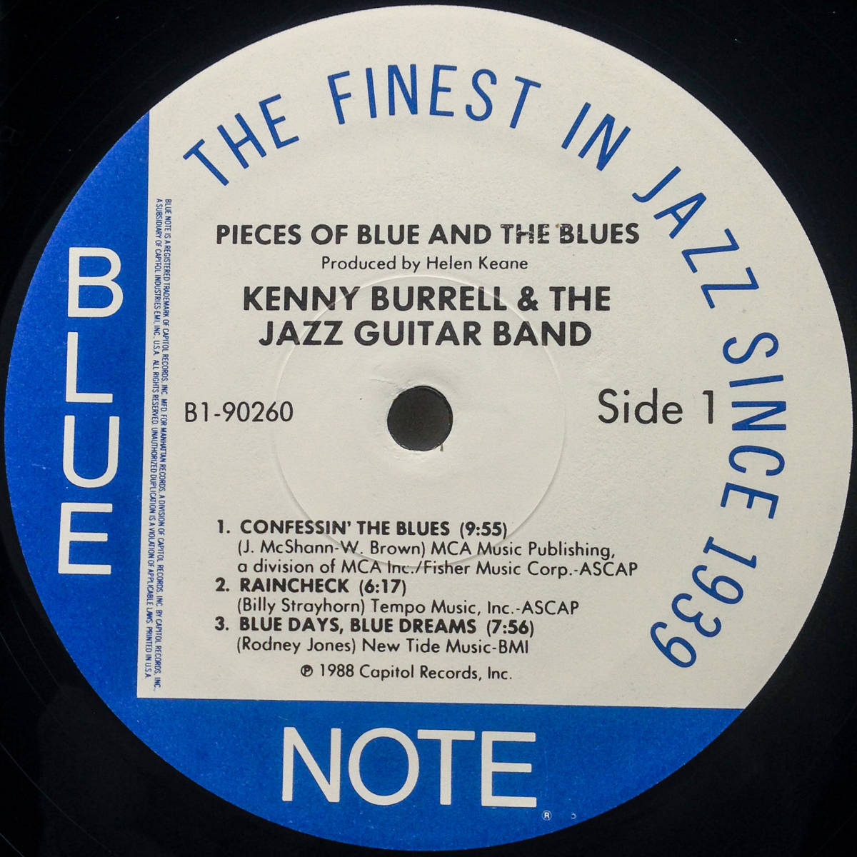 [LP] '88米Orig / Kenny Burrell And The Jazz Guitar Band / Pieces Of Blue And The Blues / Blue Note / B1-90260 /_画像4