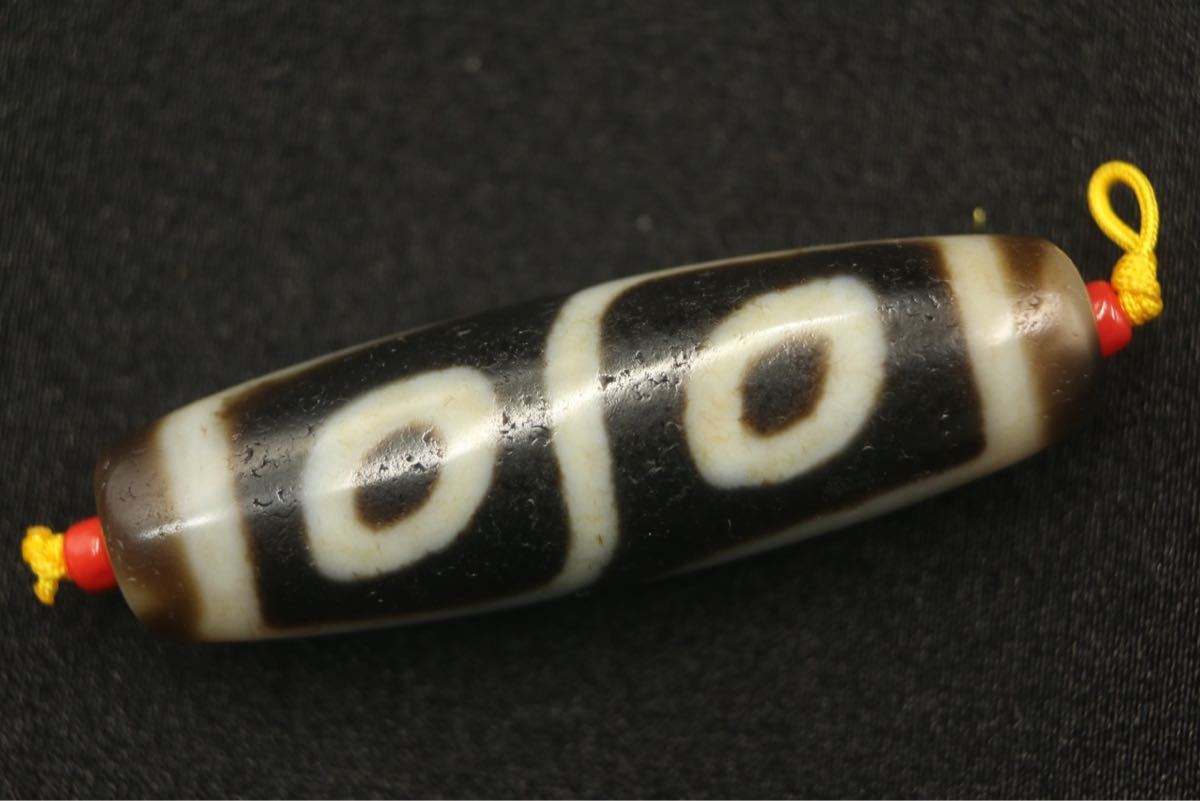 本物 天珠 チベット ジービーズ 仏の目「四眼天珠」Dzi www