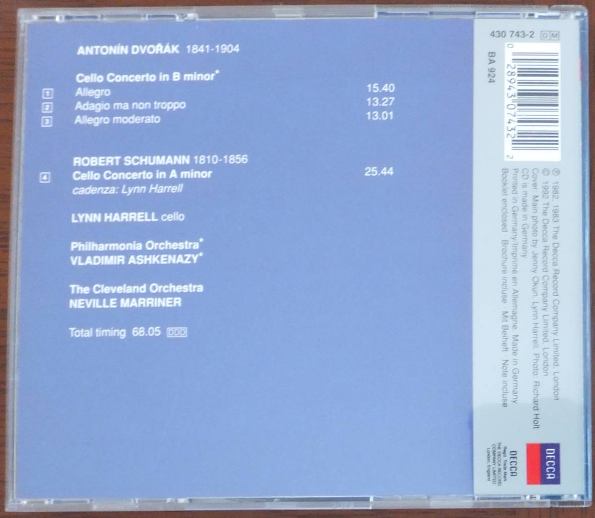 ヤフオク! - CD輸入盤 ドヴォルザーク シューマン チェロ協奏