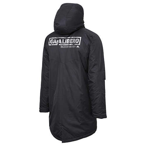  new goods unused [ super special price super-discount ] water repelling processing (^^! // Kappa Kappa GArA LiBERO with cotton warmer half coat *O(LL)* black *W Zip specification!!
