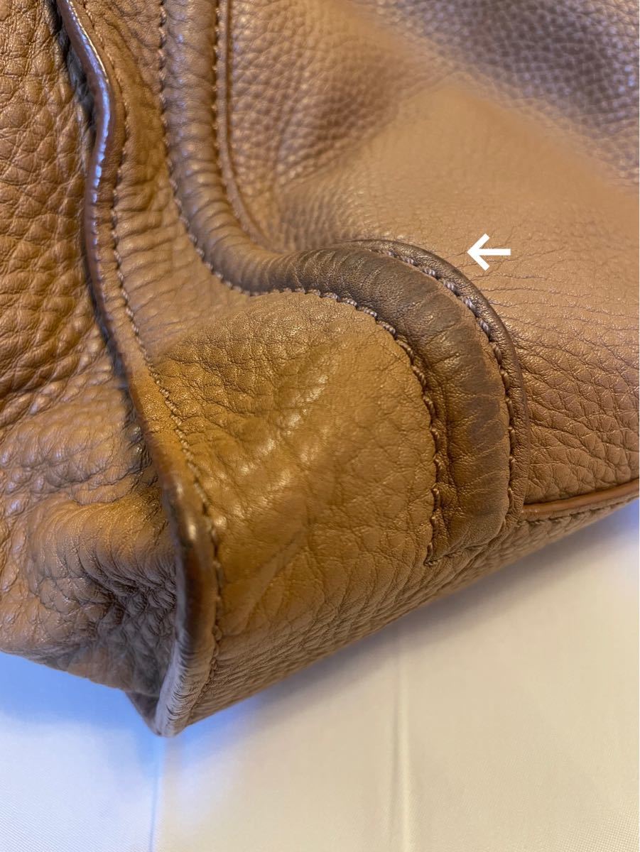 CELINE セリーヌ ラゲージ ドラムドカーフ キャメル ハンドバッグ