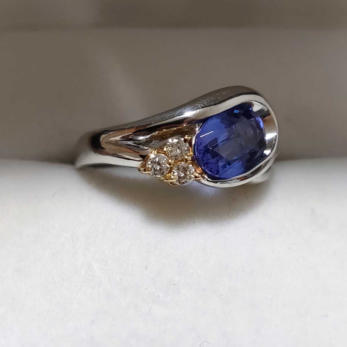ダイヤモンド×タンザナイト リング Pt900 2.51ct 0.24ct 11.6g
