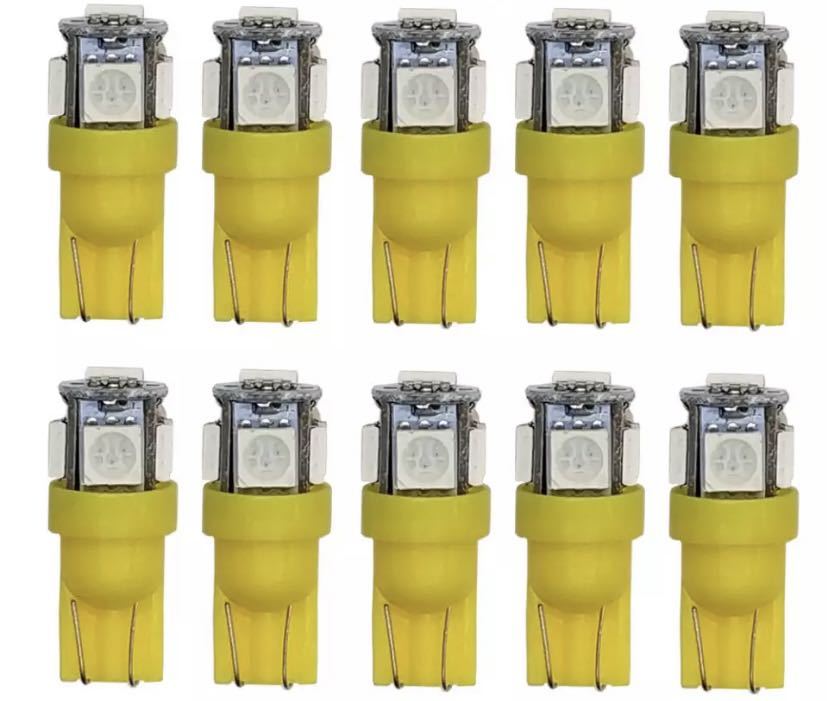 在庫有】 激安 100個セット イエロー 黄色 LED T10 T16 兼用 5チップ 点灯確認済 www.direcauto.net