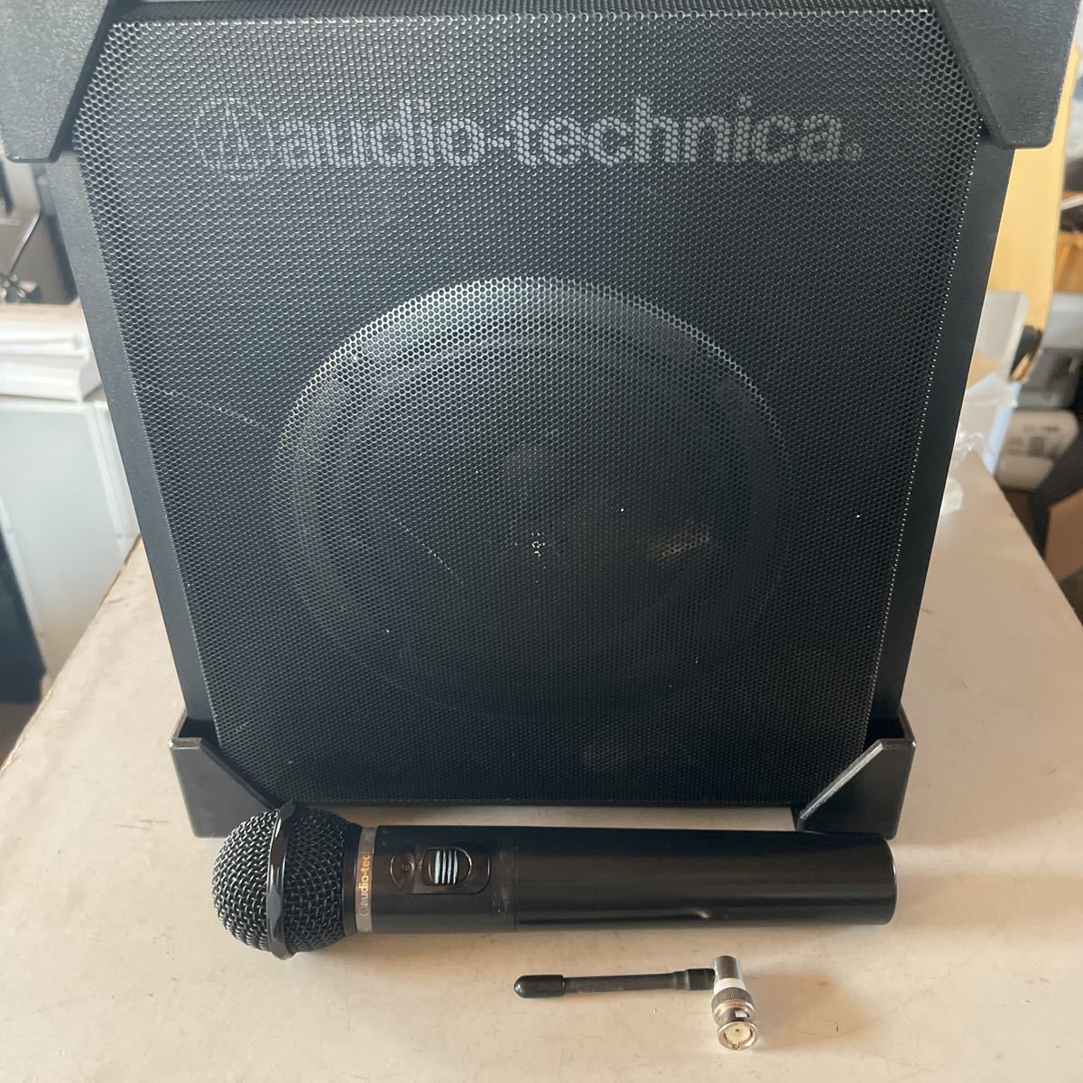 audio-technica ワイヤレスアンプ ATW-SP77 ワイヤマイク ATW-T70付き