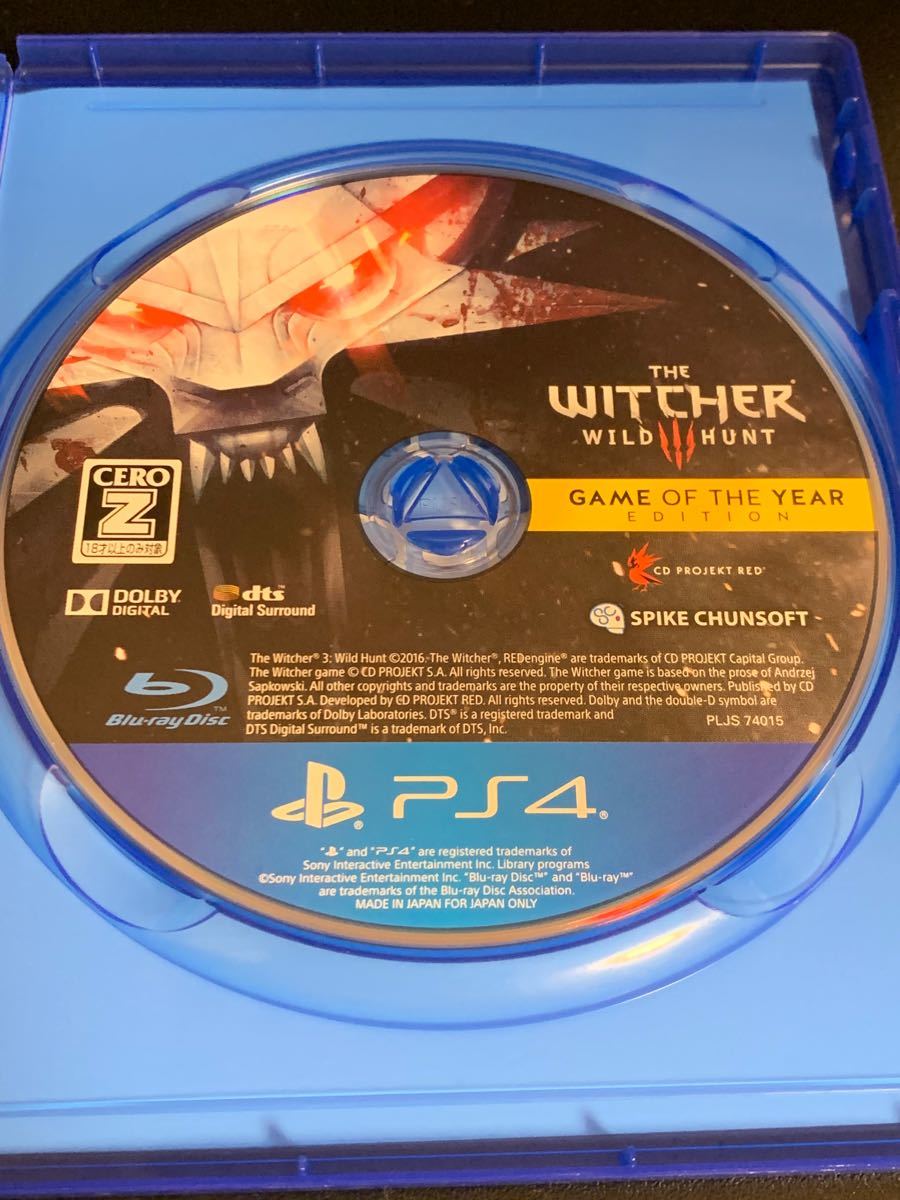 PS4 ウィッチャー3 ワイルドハントゲームオブザイヤー エディション WITCHER3 