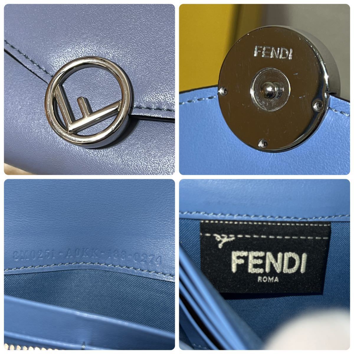 FENDI フェンディ エフイズ FIS 長財布　パープル　菫　ロングウォレット