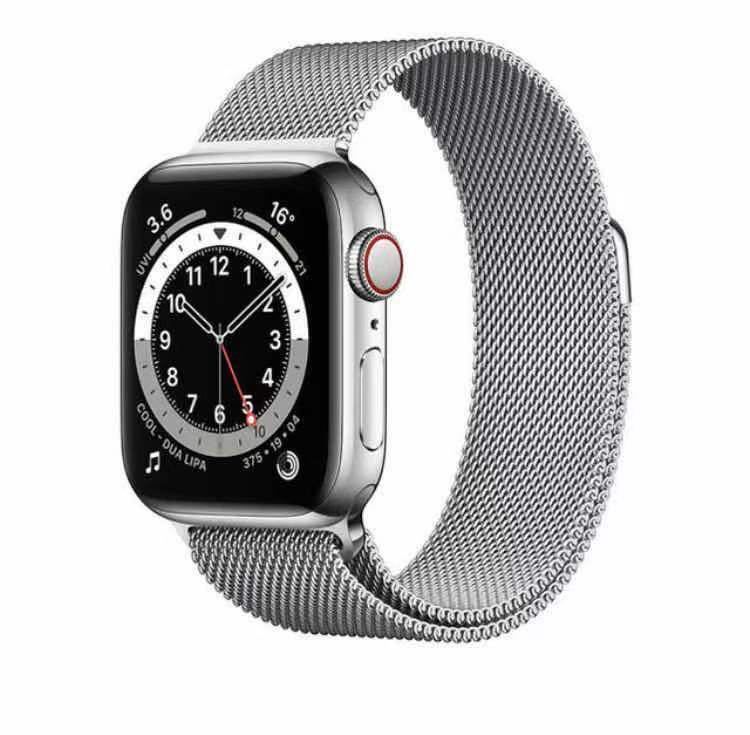 Apple Watch バンド　ステンレス　金属ベルト　42/44mm 磁石 限定セール価格　シルバー