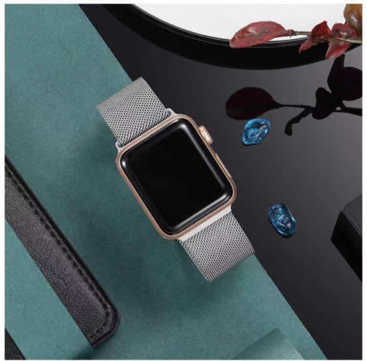 Apple Watch バンドステンレス　金属ベルト38/40/41mm 磁石 ナインロンセットアップルウオッチベルト　2本セット_画像3