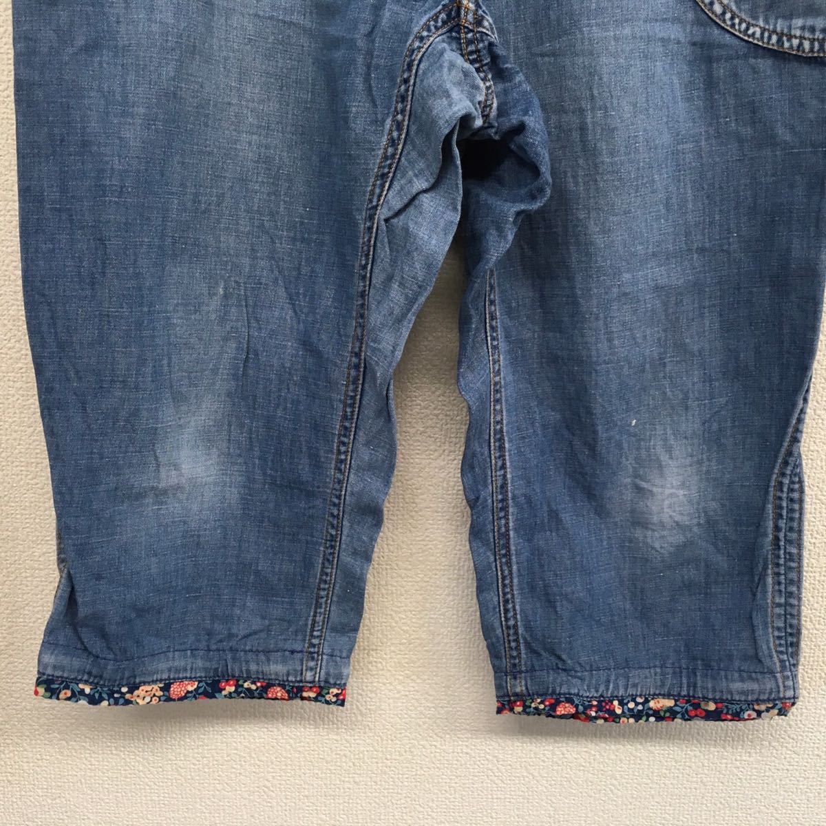[ прекрасный товар ] TSUMORI CHISATO Tsumori Chisato linen. Denim брюки укороченные брюки 7 минут длина 1 номер женский S размер соответствует 