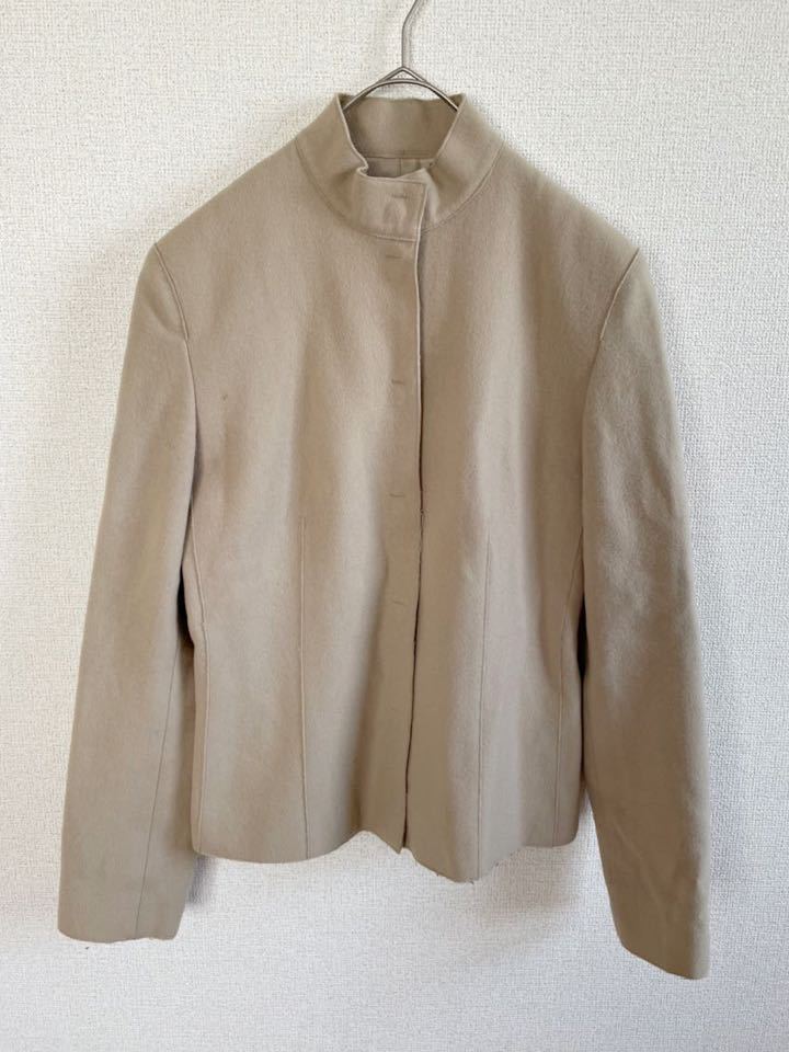 [ superior article ] Calvin Klein Calvin Klein wool jacket no color jacket 6 number lady's M size corresponding beige simple 
