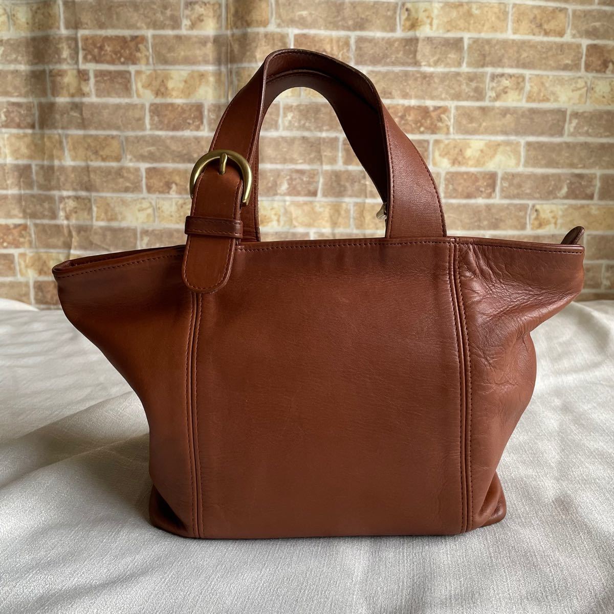 COACH オールドコーチ オールレザー 小さめ ハンドバッグ 茶 COACH オールドコーチ オールレザー 小さめ ハンドバッグ 茶