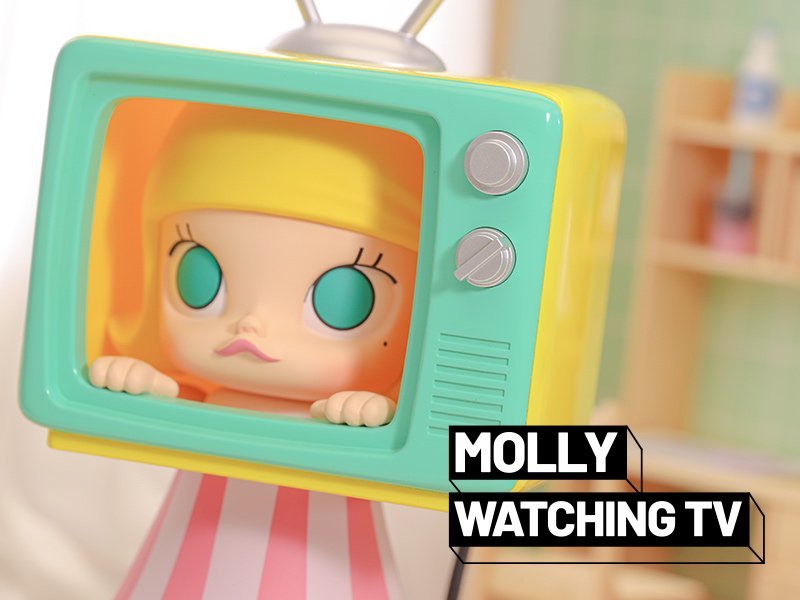  out of print selling up hard-to-find limited amount production Kennyswork x POPMART MOLLY WATCHING TELEVISION large hot toys .meti com toy is not 