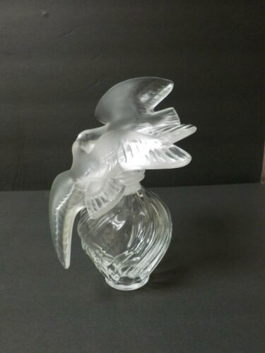 ラリック Nina Ricci L' AIR DU TEMPS 5.75" 香水 ボトル 瓶, Frosted Birds Stopper Lalique