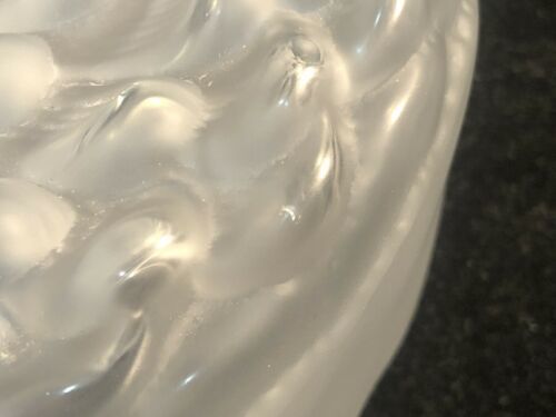 8.25インチ XL ラリック フランス クリスタル 「 ダリア 」 香水 ボトル ブラック エナメル Lalique - 8