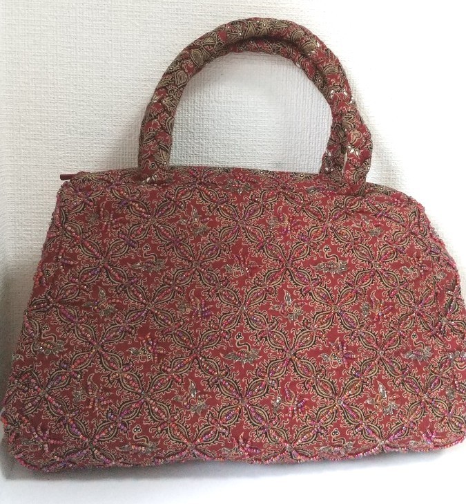 Bellasima ビーズ 刺繍 バッグ バティック柄 ビーズバッグ Bellasima ビーズ 刺繍 バッグ バティック柄 ビーズバッグ