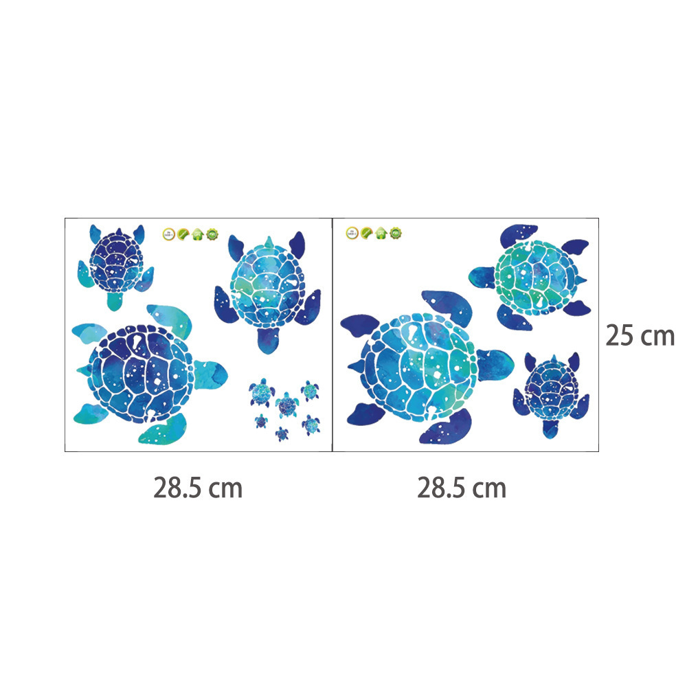 ホヌ ウォールステッカー カメ 亀 ビーチ 海 ブルー ステッカー インテリア シール_画像5