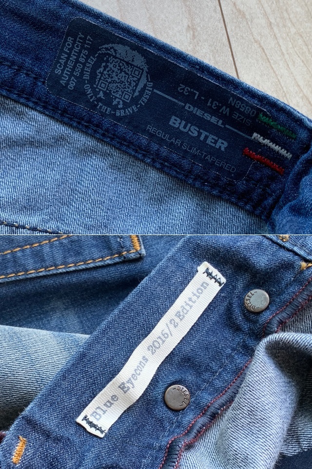 あす楽対応】 0858N “BUSTER” DIESEL 美品 Blue 岡山デニム ディーゼル