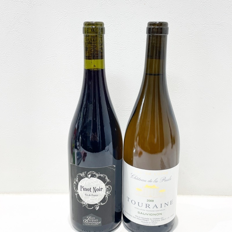 ワイン 2本セット PINOT NOIR VIN DE FRANCE 2015 12.5% 750ml VAL LOIRE 2009 TOURAINE  SAUVIGNON 13% U