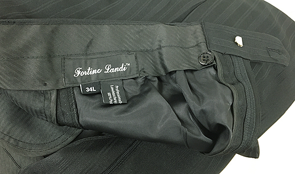 ZOOT SUITS ズートスーツ 黒 ブラック 40L 34W (29198V) 新品 ストライプ 縦縞　ロング丈 スーツ 衣装 ステージ_画像8