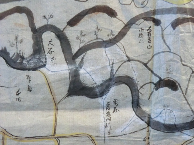 古地図○江戸末期 津藩領大古曽村上津部田村 伊勢国奄芸郡大古曽 古地図○江戸末期 津藩領大古曽村上津部田村 伊勢国奄芸郡大古曽