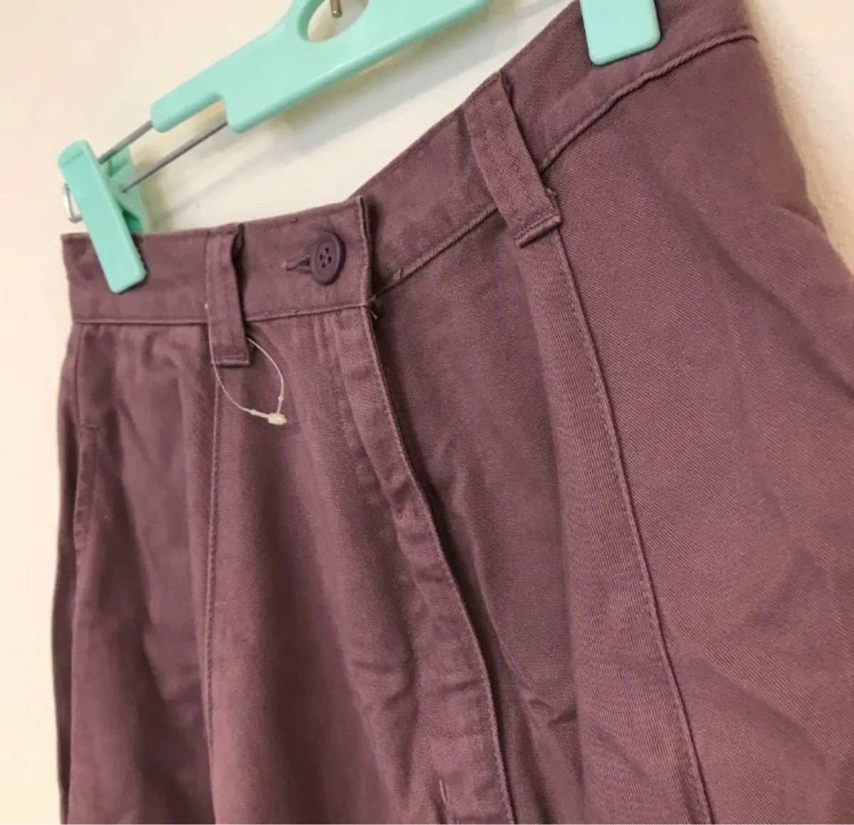 ロングスカート パープル くすみ紫 フレア 美品 デニムスカート カラーデニム