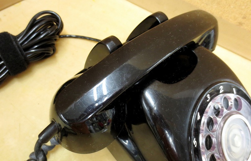 Z9* antique telephone machine black telephone dial type 600-A2* operation verification settled 