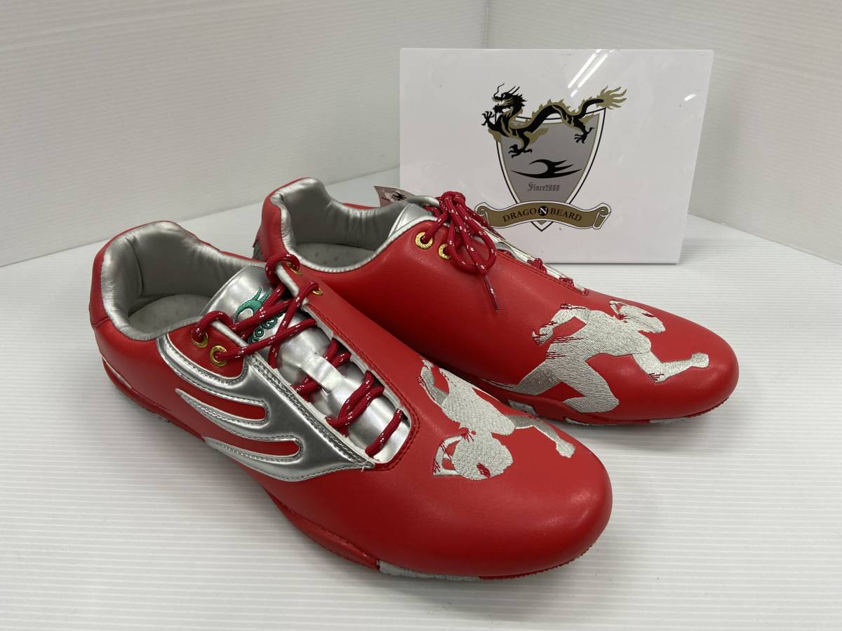 * super rare! Dragon Bear -do. Ultraman 7. collaboration limitation shoes 27.5. red color thin . neat unique 1 pair ... ornament .....!