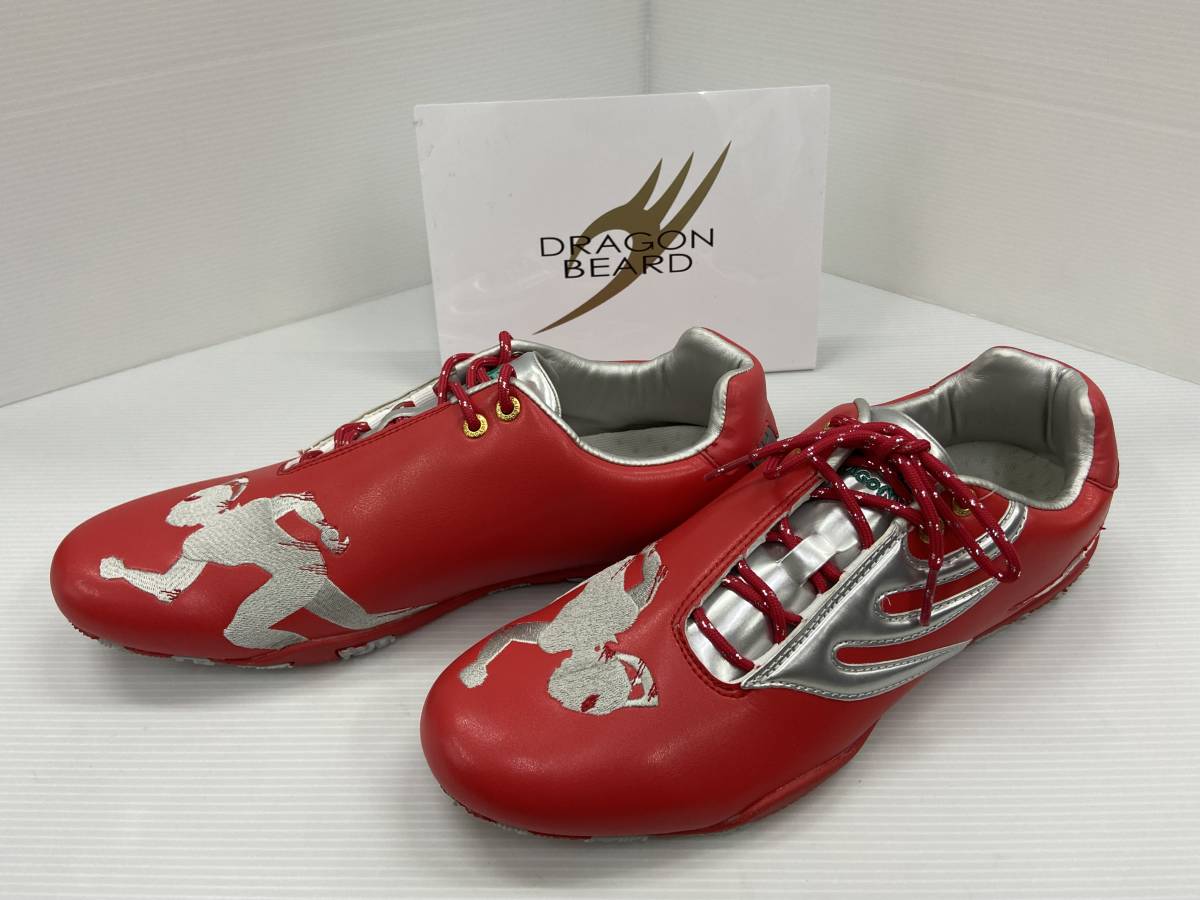 * super rare! Dragon Bear -do. Ultraman 7. collaboration limitation shoes 27.5. red color thin . neat unique 1 pair ... ornament .....!