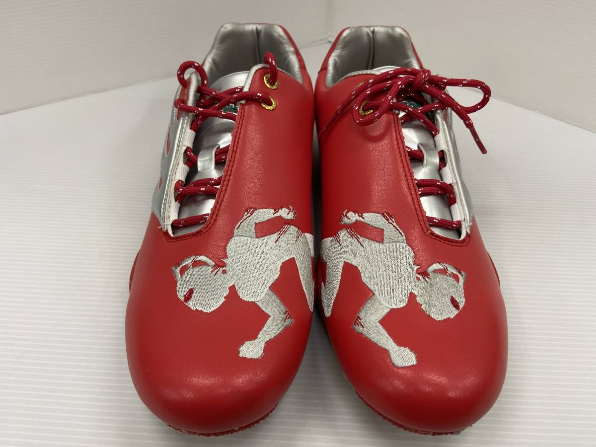 * super rare! Dragon Bear -do. Ultraman 7. collaboration limitation shoes 27.5. red color thin . neat unique 1 pair ... ornament .....!