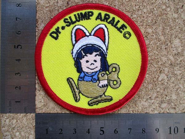 80s Dr.スランプ『空豆ピースケ』アラレちゃん刺繍ワッペン/A当時物ドクタースランプ鳥山明キャラクター漫画アップリケ昭和 映画アニメ S13_画像7