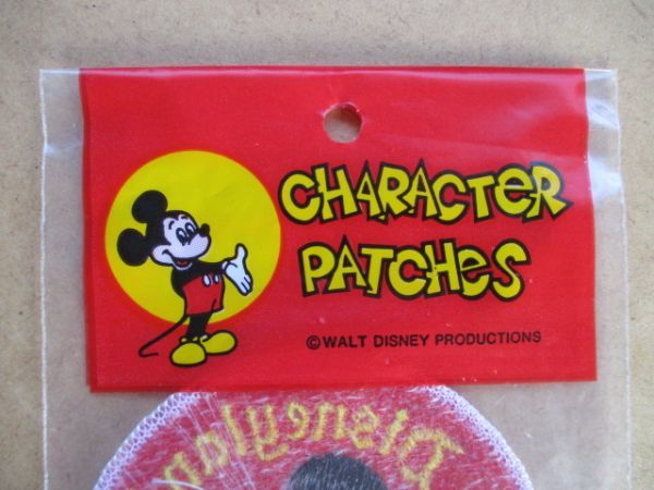 80s Disneyland ディズニーランド『ミッキーマウス』ヴィンテージ刺繍ワッペン/ミッキーねずみディズニーDisneyパッチ キャラクター S14_画像7