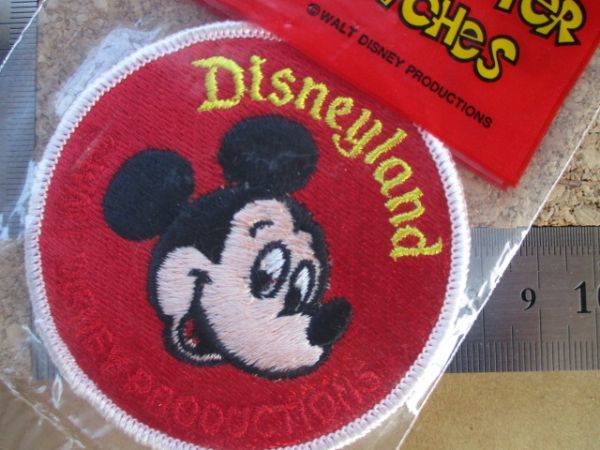 80s Disneyland ディズニーランド『ミッキーマウス』ヴィンテージ刺繍ワッペン/ミッキーねずみディズニーDisneyパッチ キャラクター S14_画像9