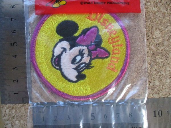 80s Disneyland ディズニーランド『ミニーマウス』ヴィンテージ刺繍ワッペン/ミニーちゃんディズニーDisneyパッチ キャラクター S14_画像8