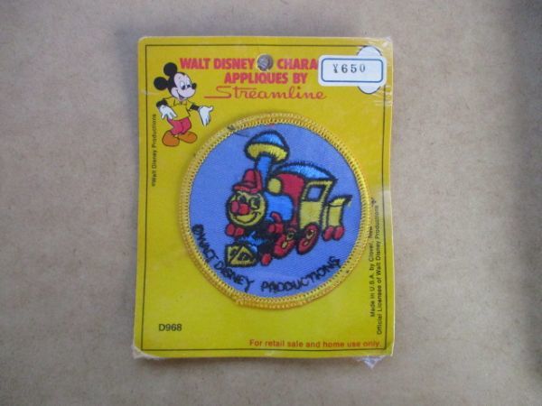 70s Walt Disney ダンボ ケイシージュニア ヴィンテージ パッチ刺繍ワッペン/機関車DisneylandディズニーCasey Junior S16_画像1