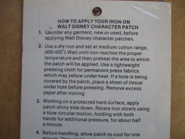 70s Walt Disney Character Appliquesミッキー&ミニーマウス ヴィンテージ パッチ刺繍ワッペンA/DisneylandディズニーランドStreamline S16_画像6