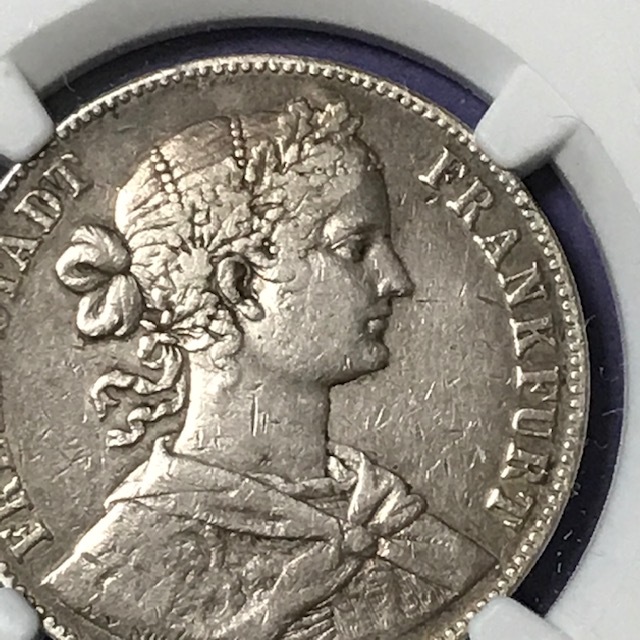 ヤフオク! - ☆1860 ドイツ フランクフルト ターラー 銀貨 フラン...