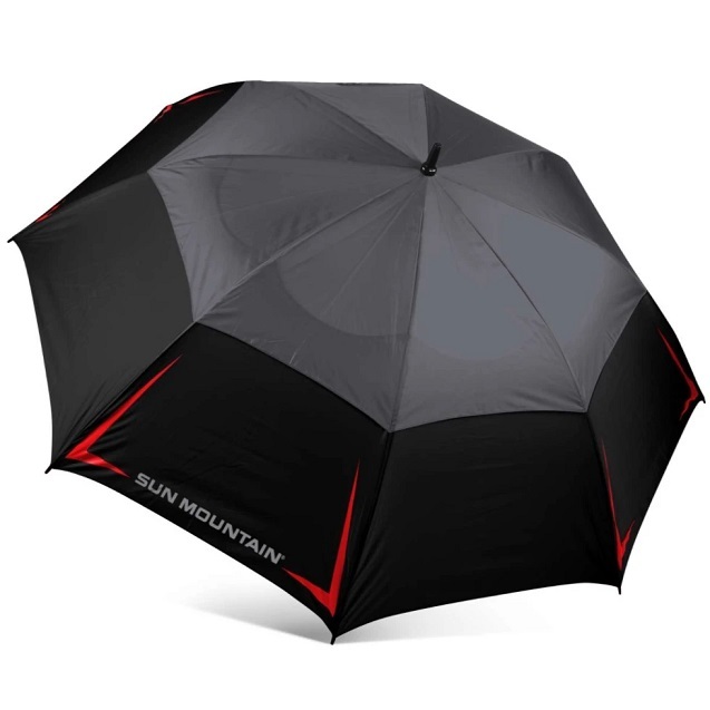 日本未発売！新品未使用！Sun Mountain 68" Umbrella　（Black-Gunmetal-Red）