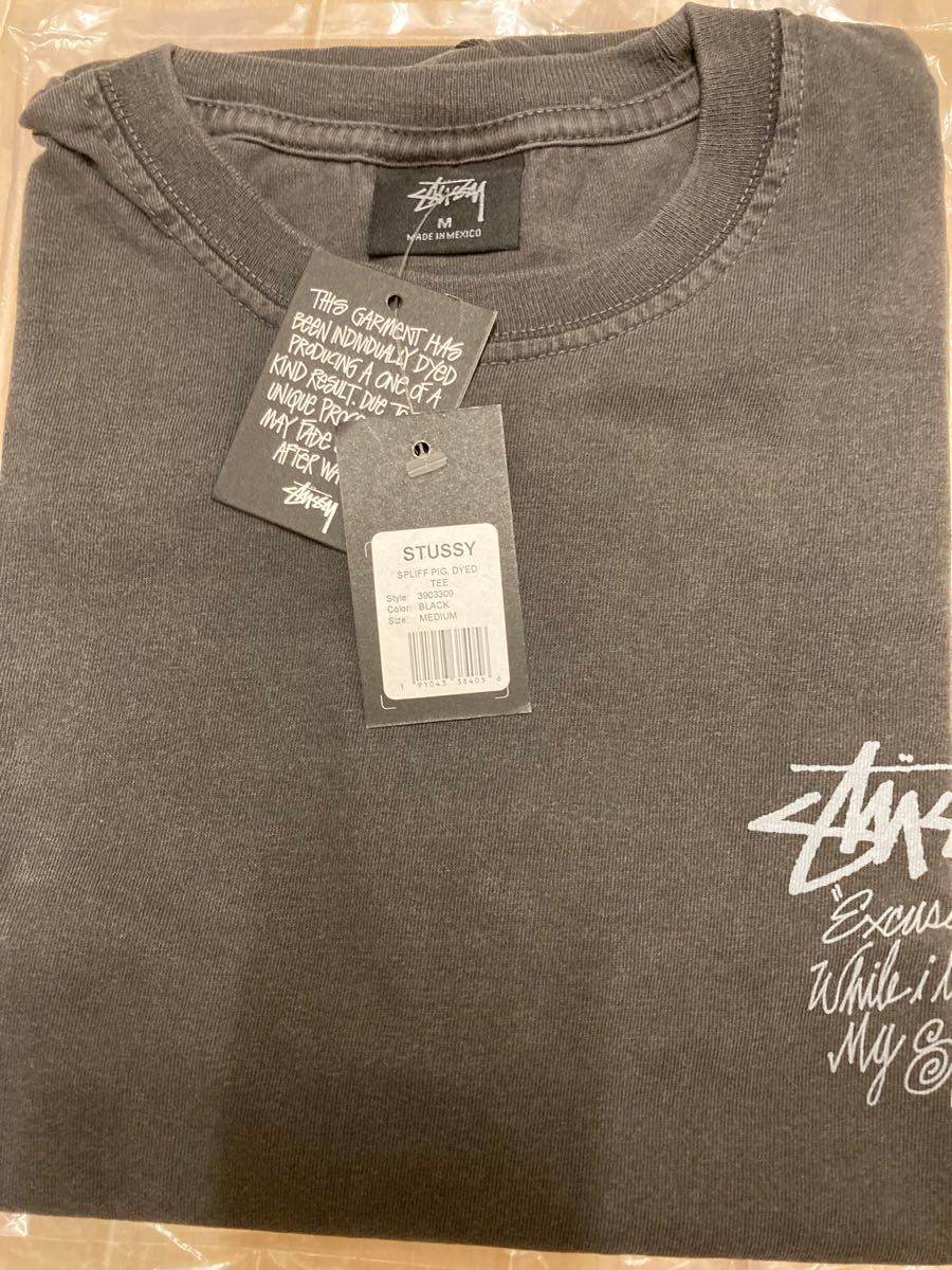 レア 【新品】STUSSY Tシャツ Mサイズ Bob Marley Spliff Pigment Dyed