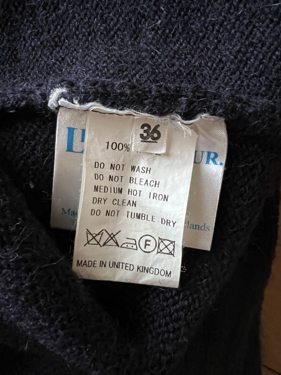 【Bshop購入】Le Tricoteur ルトリコチュール Guernsey Sweater サイズ36 ウールガンジーセーター ニット ネイビー_画像10