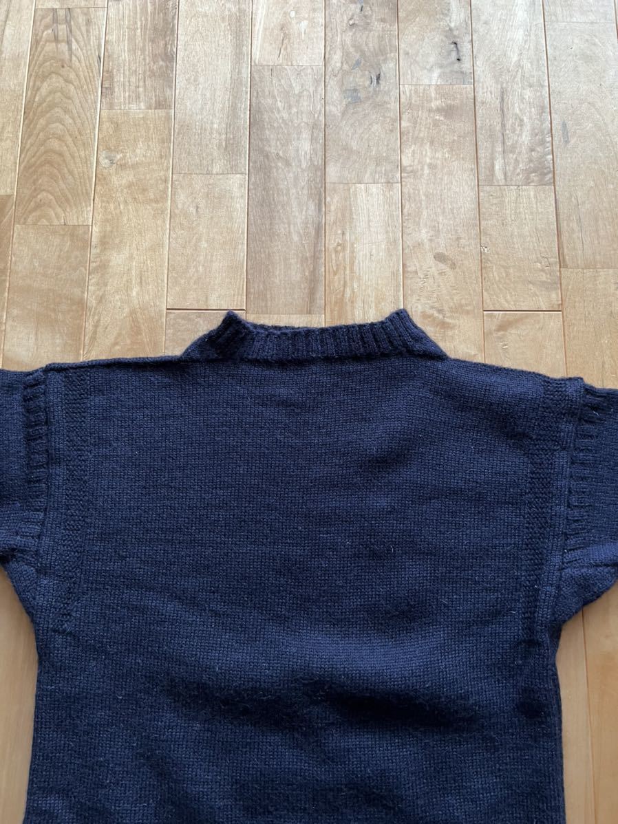 【Bshop購入】Le Tricoteur ルトリコチュール Guernsey Sweater サイズ36 ウールガンジーセーター ニット ネイビー_画像5