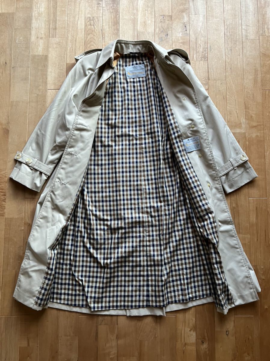 美品・英国製】Aquascutum アクアスキュータム Aqua5 シングルトレンチ