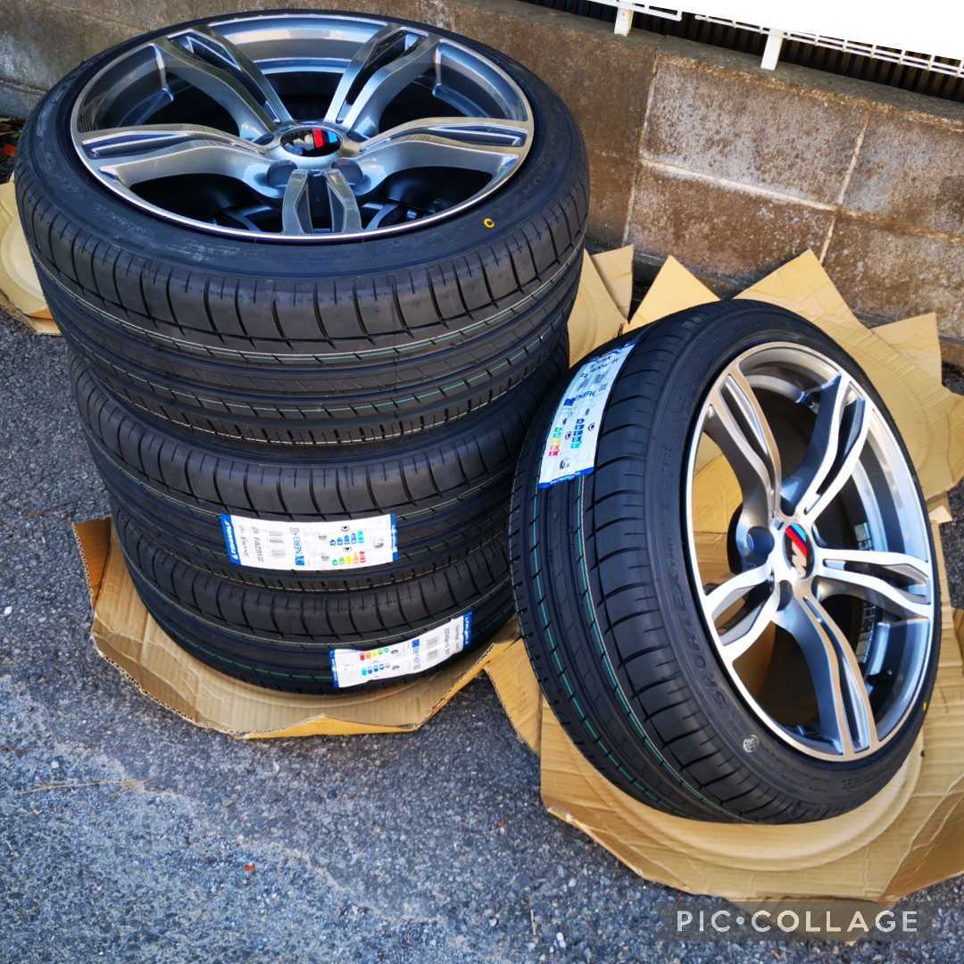 新品 タイヤホイール4本セット BMW 3シリーズ Z4 E90 E89 １８インチ ホイールとタイヤ付き225/40R18 225/40R18タイヤ年式2021_画像1